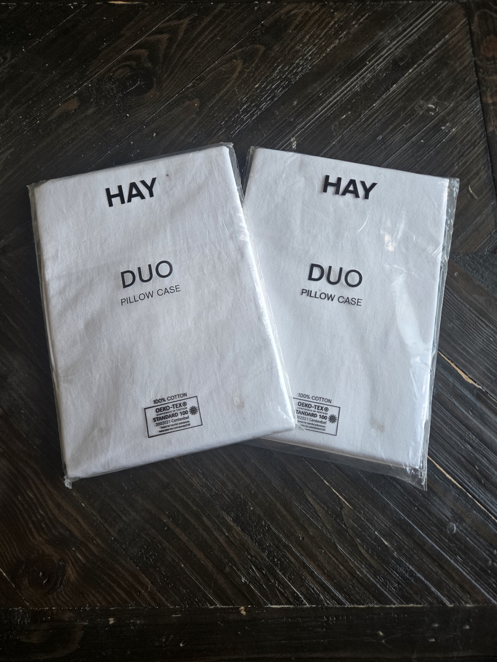 HAY Duo Cotton Pillow Case - White